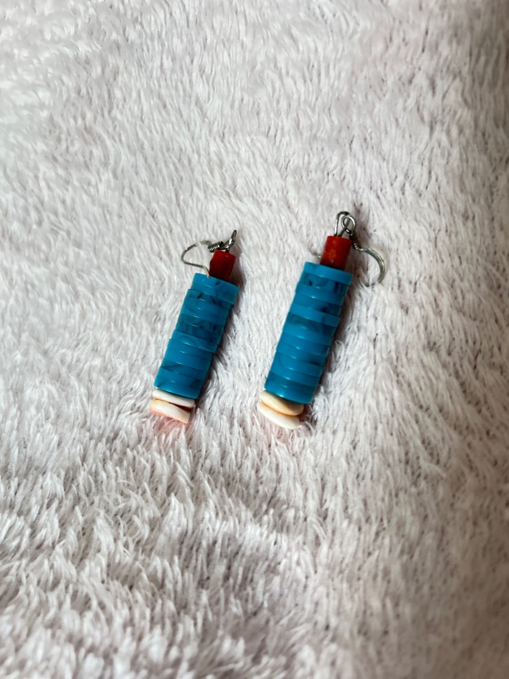 Sterling Silver EARRINGS handmade Turquoise stacked